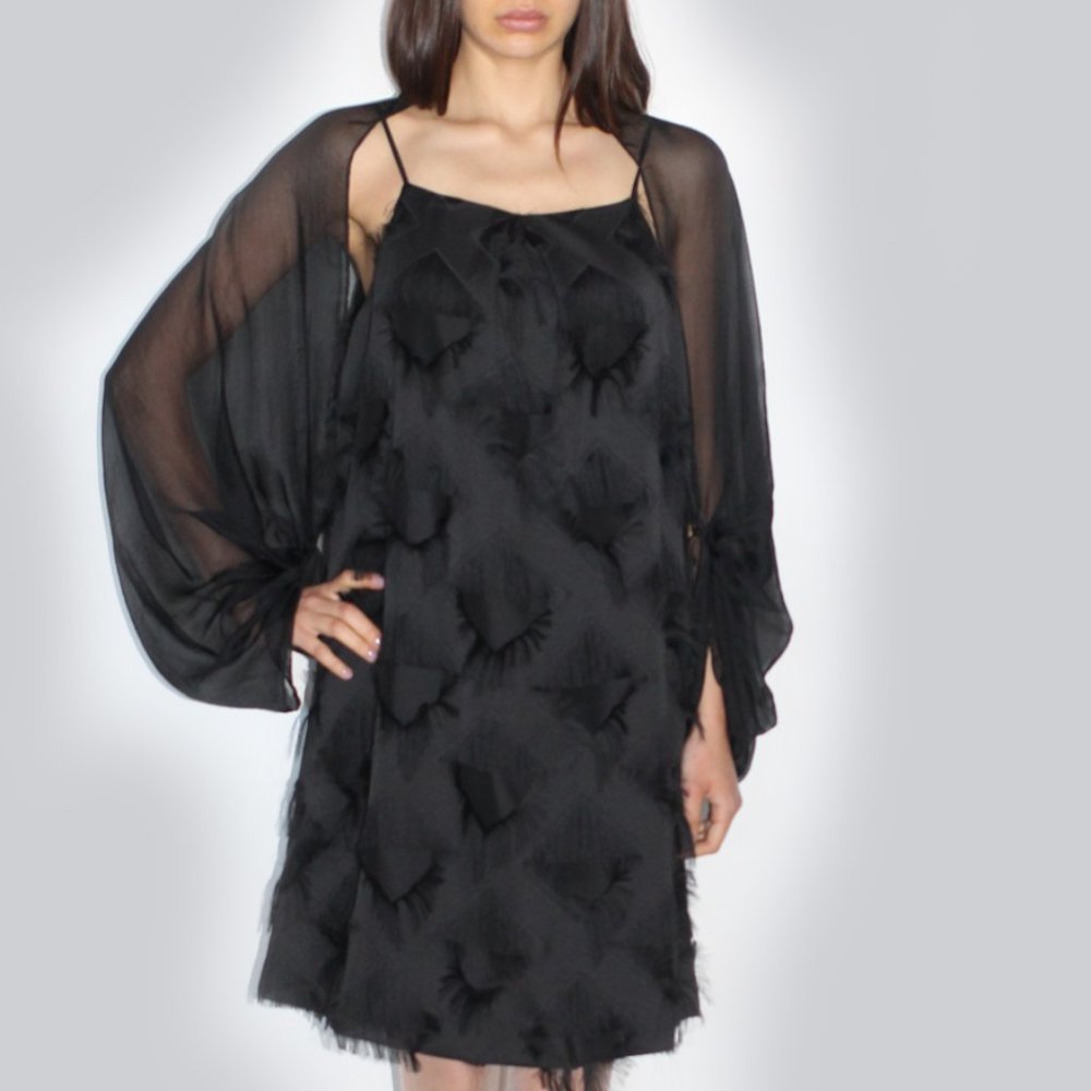 Dress with cover shoulder top D-0178